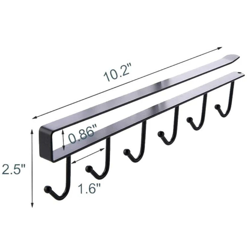 Under Cabinet 6 Hooks Organizer
