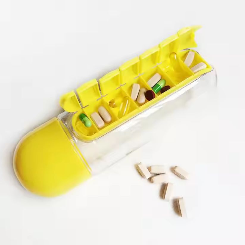Water Bottle With 7 Day Pill Box