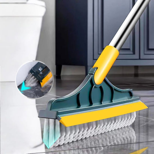 2 In 1 Floor Scrub Brush Rotating With Long Handle