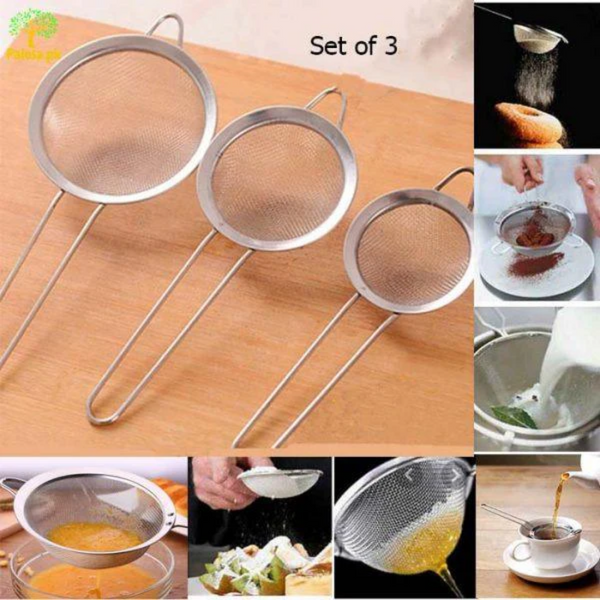 3 pcs Tea Strainer Set