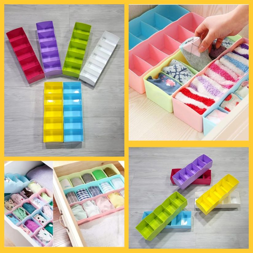 Multifunctional 5 Grid Storage Basket