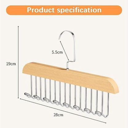 8 Hooks Wooden Sling Hanger (Pack Of 2)