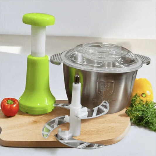 Stainless Steel Hand Push Chopper 2L