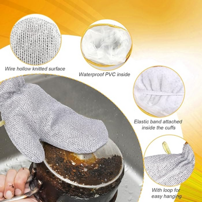 Wire Dishwashing Gloves (1 Pair)