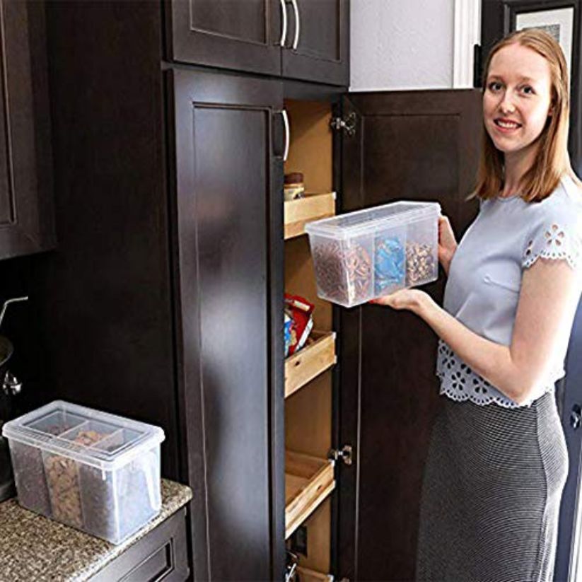 3 Section Fridge Storage Box With Lid