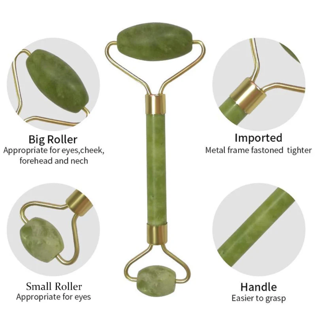 2 In 1 Facial Beauty Jade Roller And Guasha