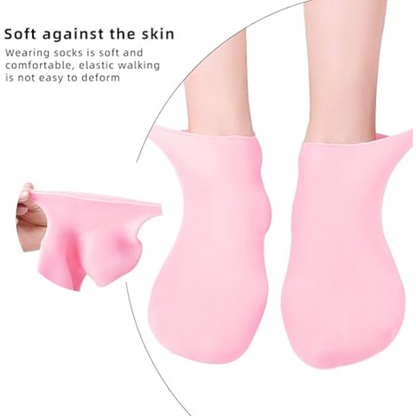 Silicone Gel Socks for Moisturize Dry Cracked Foot Skin.