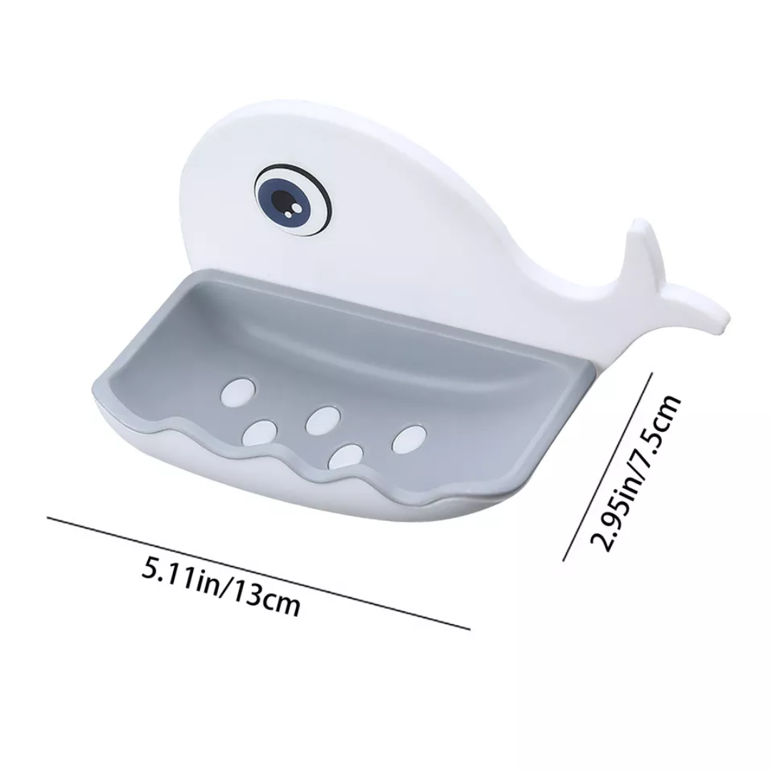 Stick On Whale Soap Dish (Pack Of 2)