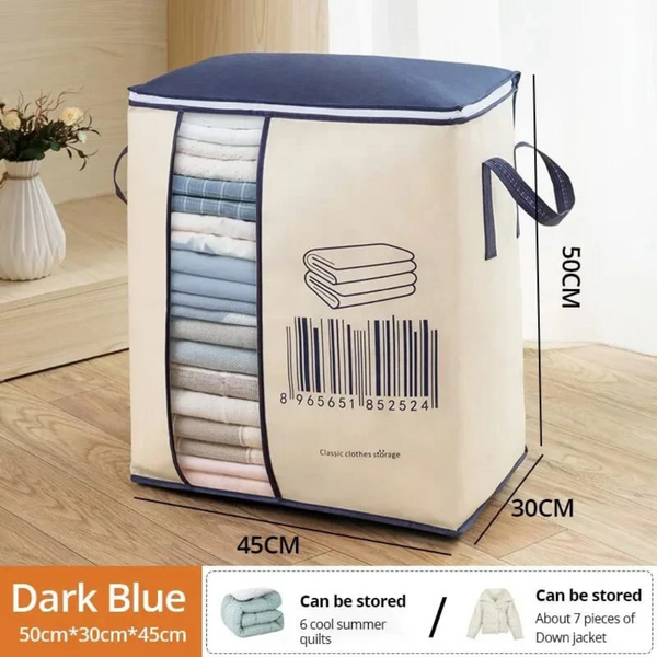 Extra-Large Multi-Use Storage Bag and Organizer for Clothes and Blankets