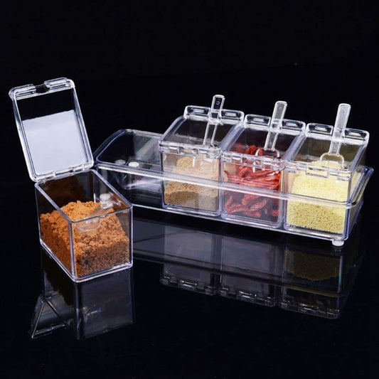 Clear Seasoning Spice Jar Set