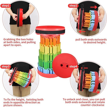 Portable Telescopic Folding Stool