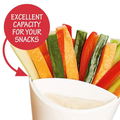 Multi-Function Snack Holder With Dipping Cup (Pack Of 2)