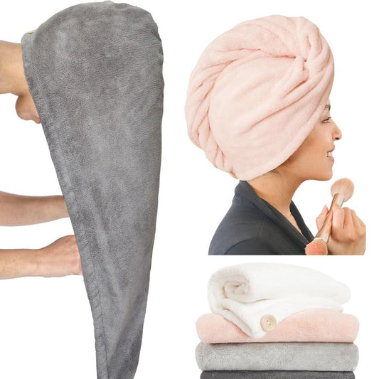Super Absorbent Head Towel (Pack Of 3)