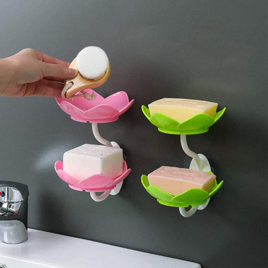 2 Layer Flower Soap Dish (Pack of 2)