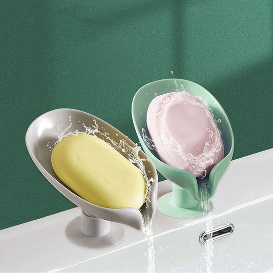 Water Free Leaf Shape Soap Dish (Pack Of 2)