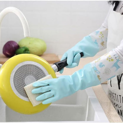 Long Size Silicone Dishwashing Gloves