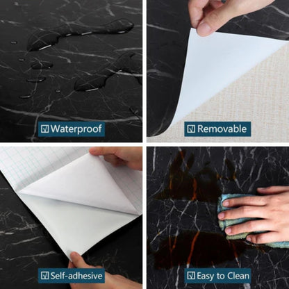 Self Adhesive Marble Sheet (Black)