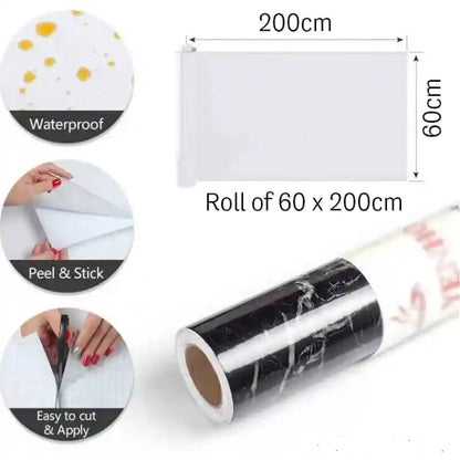 Self Adhesive Marble Sheet (Black)
