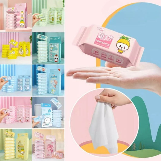Mini Hand & Mouth Cleaning Wet Wipes (64 Pcs)