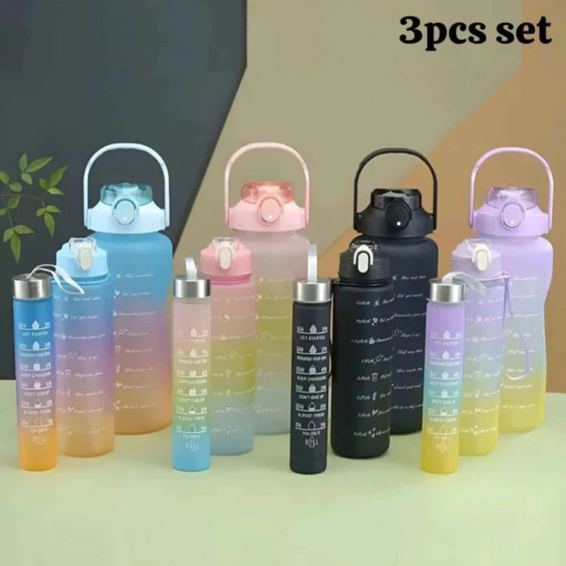 Motivational Sports Water Bottle Set of 3